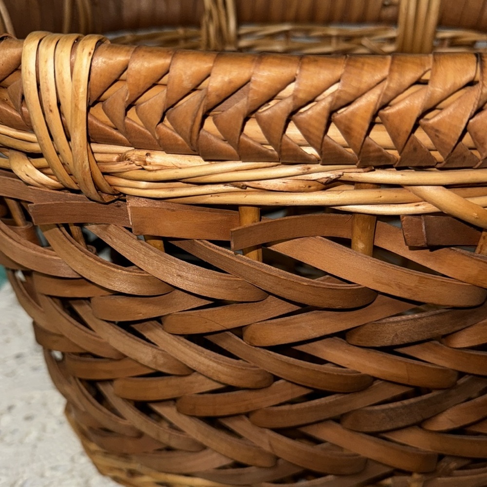 Home‎ Interior HomeCo Woven Basket Set Tag Fishing Basket Vintage Discontinued - Picture 4 of 14